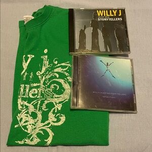 Willy J and the Storytellers Band Tee and 2 CDs